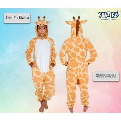 FUNZIEZ! - Giraffe Slim Fit Adult Unisex Novelty Union Suit 4 FUNZIEZ! - Giraffe Slim Fit Adult Unisex Novelty Union Suit - Image 2