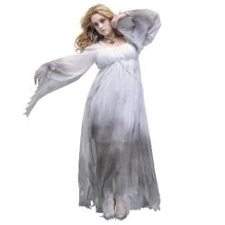 Halloween Express Women's Gothic Ghost Halloween Costume - Size X Large - Gray