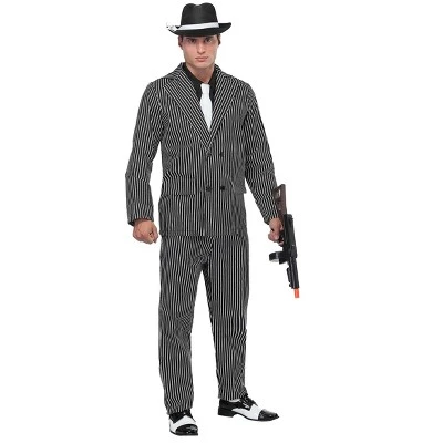 HalloweenCostumes.com Men's Wide Pin Stripe Gangster Costume 4 HalloweenCostumes.com Men's Wide Pin Stripe Gangster Costume - Image 2