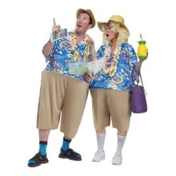 Halloween Express Adult Tacky Tourist Costume - Size One Size Fits Most - Beige