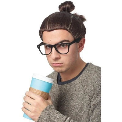 Franco Man Bun Wig (Brown) 3 Franco Man Bun Wig (Brown)