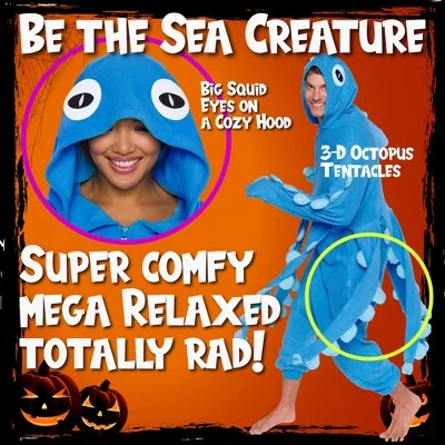 FUNZIEZ! Octopus Adult Unisex Novelty Union Suit 4 FUNZIEZ! Octopus Adult Unisex Novelty Union Suit - Image 2