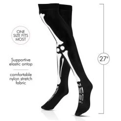 Skeleteen Womens Skeleton Bone Thigh High Socks Costume Accessory - Black -Adult Halloween Costumes Shop GUEST a57831d3 27fd 46ae 9123 d74c7a1cea46