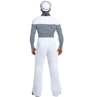 HalloweenCostumes.com Large Men Vintage Sailor Costume for Men, White/Blue 3 HalloweenCostumes.com Large Men Vintage Sailor Costume for Men, White/Blue