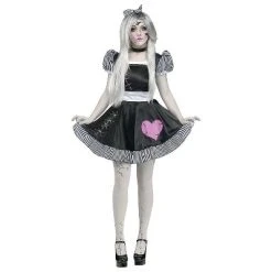 Halloween Express Women's Broken Doll Halloween Costume - Size Small - Black