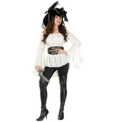 Charades Costumes Charades Womens Pirate Lady Blouse