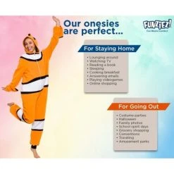 FUNZIEZ! - Clown Fish Slim Fit Adult Unisex Novelty Union Suit 10 FUNZIEZ! - Clown Fish Slim Fit Adult Unisex Novelty Union Suit -Adult Halloween Costumes Shop GUEST b2bc29d2 8150 4591 b1c0 f3fcfdb8a640