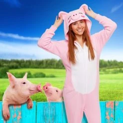 Funziez! Pig Slim Fit Women's Novelty Union Suit