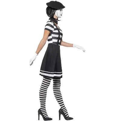 Smiffy's Smiffy Lady Mime Artist Adult Costume 4 Smiffy's Smiffy Lady Mime Artist Adult Costume - Image 2