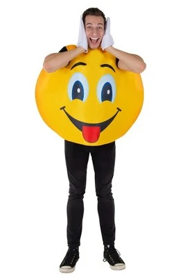 Dress Up America Smiling Emoji Costume Tunic - One Size Fits Most 5 Dress Up America Smiling Emoji Costume Tunic - One Size Fits Most - Image 3