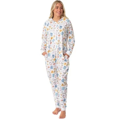 INTIMO Gilmore Girls Womens' Icons Luke's Diner Stars Hollow Sleep Union Suit White 5 INTIMO Gilmore Girls Womens' Icons Luke's Diner Stars Hollow Sleep Union Suit White - Image 3