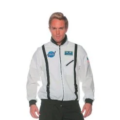 Halloween Express Men's Space Jacket Costume - Size One Size Fits Most - White
