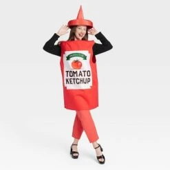 Hyde & EEK! Boutique Adult Ketchup Halloween Costume with Headpiece One Size - Hyde & EEK! Boutique™