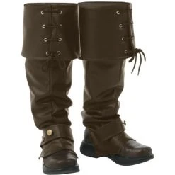 HalloweenCostumes.com One Size Fits Most Deluxe Brown Boot Tops, Brown