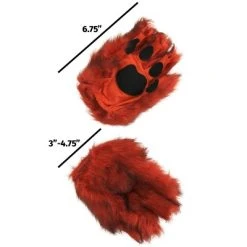 HalloweenCostumes.com One Size Fits Most Orange Adult Fingerless Paws, Black/Orange