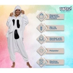 FUNZIEZ! - Halloween Ghost Adult Unisex Novelty Union Suit -Adult Halloween Costumes Shop GUEST c185c115 a720 47c0 8759 2913dd92f633