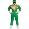 Disguise Mens Power Rangers Classic Green Ranger Muscle Costume - Large/X Large - Green