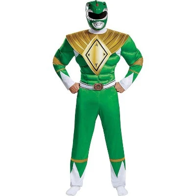 Disguise Mens Power Rangers Classic Green Ranger Muscle Costume - Large/X Large - Green 3 Disguise Mens Power Rangers Classic Green Ranger Muscle Costume - Large/X Large - Green
