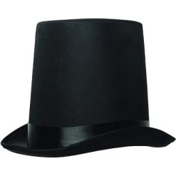 Underwraps Costumes Underwraps Black Stove Pipe Top Hat Adult Costume Accessory