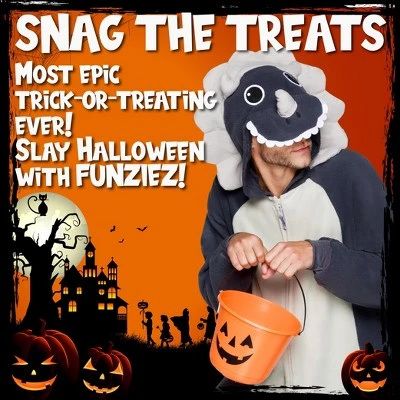 Funziez! Triceratops Adult Unisex Novelty Union Suit 3 Funziez! Triceratops Adult Unisex Novelty Union Suit