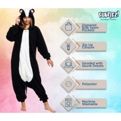 Funziez! Skunk Adult Unisex Novelty Union Suit 9 Funziez! Skunk Adult Unisex Novelty Union Suit -Adult Halloween Costumes Shop GUEST d06ab88c 6a36 4ac7 95c8 80189e67ea7a