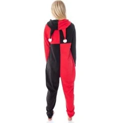 INTIMO DC Comics Women's Harley Quinn Costume One Piece Union Suit Pajama Outfit