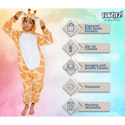 FUNZIEZ! - Giraffe Slim Fit Adult Unisex Novelty Union Suit 5 FUNZIEZ! - Giraffe Slim Fit Adult Unisex Novelty Union Suit - Image 3