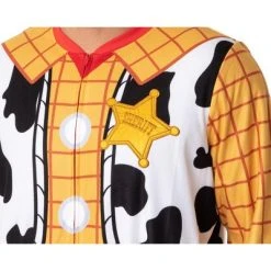 INTIMO Disney Mens' Toy Story Movie Sheriff Woody Costume Footless Union Suit Multicolored