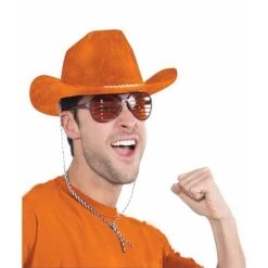 Forum Novelties Adult Orange Cowboy Deluxe Hat