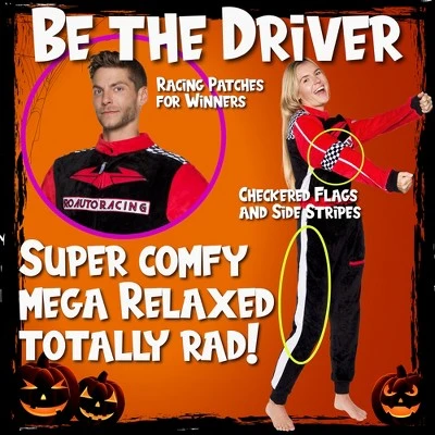 FUNZIEZ! - Racecar Slim Fit Adult Unisex Novelty Union Suit 4 FUNZIEZ! - Racecar Slim Fit Adult Unisex Novelty Union Suit - Image 2