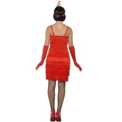 Smiffy's Smiffy Short Flapper Dress Adult Costume (Red)