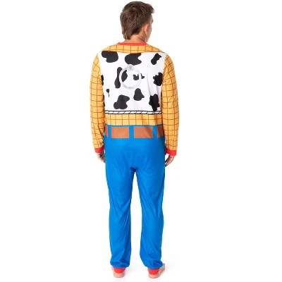 INTIMO Disney Mens' Toy Story Movie Sheriff Woody Costume Footless Union Suit Multicolored 5 INTIMO Disney Mens' Toy Story Movie Sheriff Woody Costume Footless Union Suit Multicolored - Image 3