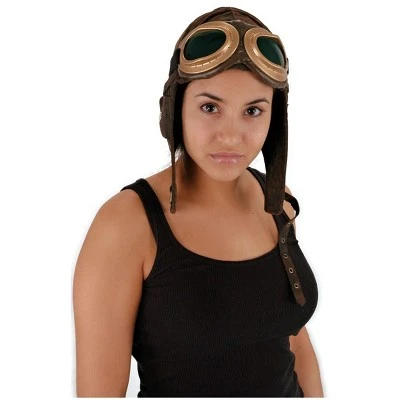 HalloweenCostumes.com Adult's Aviator Brown Hat, Brown 3 HalloweenCostumes.com Adult's Aviator Brown Hat, Brown