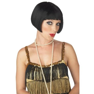 California Costumes Classic Flapper Women's Costume Wig (Black) 3 California Costumes Classic Flapper Women's Costume Wig (Black)