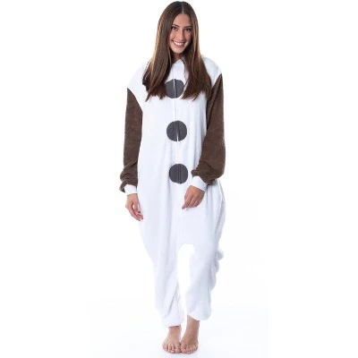 INTIMO Disney Frozen Adult Olaf Kigurumi Costume Union Suit Pajama For Men Women White 4 INTIMO Disney Frozen Adult Olaf Kigurumi Costume Union Suit Pajama For Men Women White - Image 2