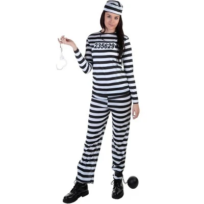 HalloweenCostumes.com Women's Striped Prisoner Costume 10 HalloweenCostumes.com Women's Striped Prisoner Costume - Image 8