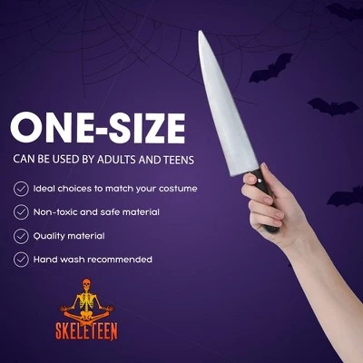 Skeleteen Kitchen Foam Knife Costume Prop - Realistic Looking Fake Kitchen Utensil for Home and Pretend Play 12" long 7 Skeleteen Kitchen Foam Knife Costume Prop - Realistic Looking Fake Kitchen Utensil for Home and Pretend Play 12" long - Image 5