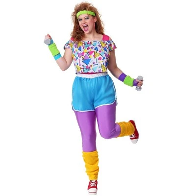 HalloweenCostumes.com Work It Out 80's Women's Plus Size Costume 4 HalloweenCostumes.com Work It Out 80's Women's Plus Size Costume - Image 2