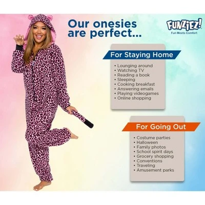 FUNZIEZ! Leopard Slim Fit Women's Novelty Union Suit 6 FUNZIEZ! Leopard Slim Fit Women's Novelty Union Suit - Image 4