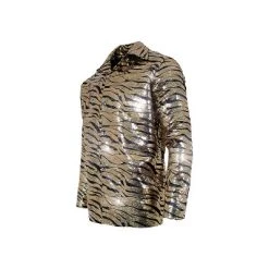 Underwraps Mens Sequin Tiger Shirt