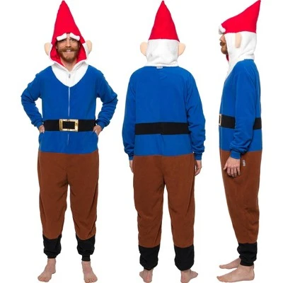FUNZIEZ! - Garden Gnome Slim Fit Adult Unisex Novelty Union Suit 3 FUNZIEZ! - Garden Gnome Slim Fit Adult Unisex Novelty Union Suit