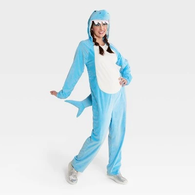 Adult Blue Shark Halloween Costume Jumpsuit - Hyde & EEK! Boutique™ 3 Adult Blue Shark Halloween Costume Jumpsuit - Hyde & EEK! Boutique™ - Image 2