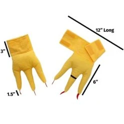 HalloweenCostumes.com One Size Fits Most  CreatureCuffs Chicken Feet, Orange/Yellow