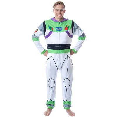 INTIMO Disney Mens' Toy Story Buzz Lightyear Costume Pajama Union Suit White 6 INTIMO Disney Mens' Toy Story Buzz Lightyear Costume Pajama Union Suit White - Image 4