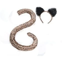 Underwraps Costumes Underwraps Leopard Cat Tail & Ears Adult Costume Set