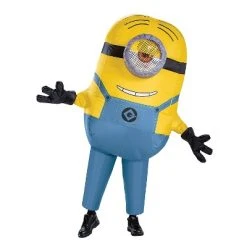 Disguise Mens Inflatable Stuart Minion Jumpsuit Costume - One Size Fits Most - Yellow