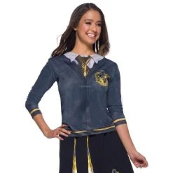 Harry Potter Hufflepuff Printed Top Adult Costume, Large