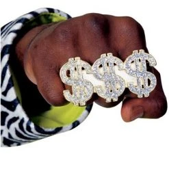 Rubie's Triple Dollar Sign Ring