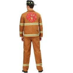 HalloweenCostumes.com Small Men Tan Firefighter Uniform Costume for Men, Yellow/Brown -Adult Halloween Costumes Shop GUEST f4e88a09 c28b 49c3 bbd8 33c8a81eca2f