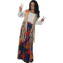 Underwraps Womens 60's Hippie Fringed Vest Costume - One Size Fits Most - Beige